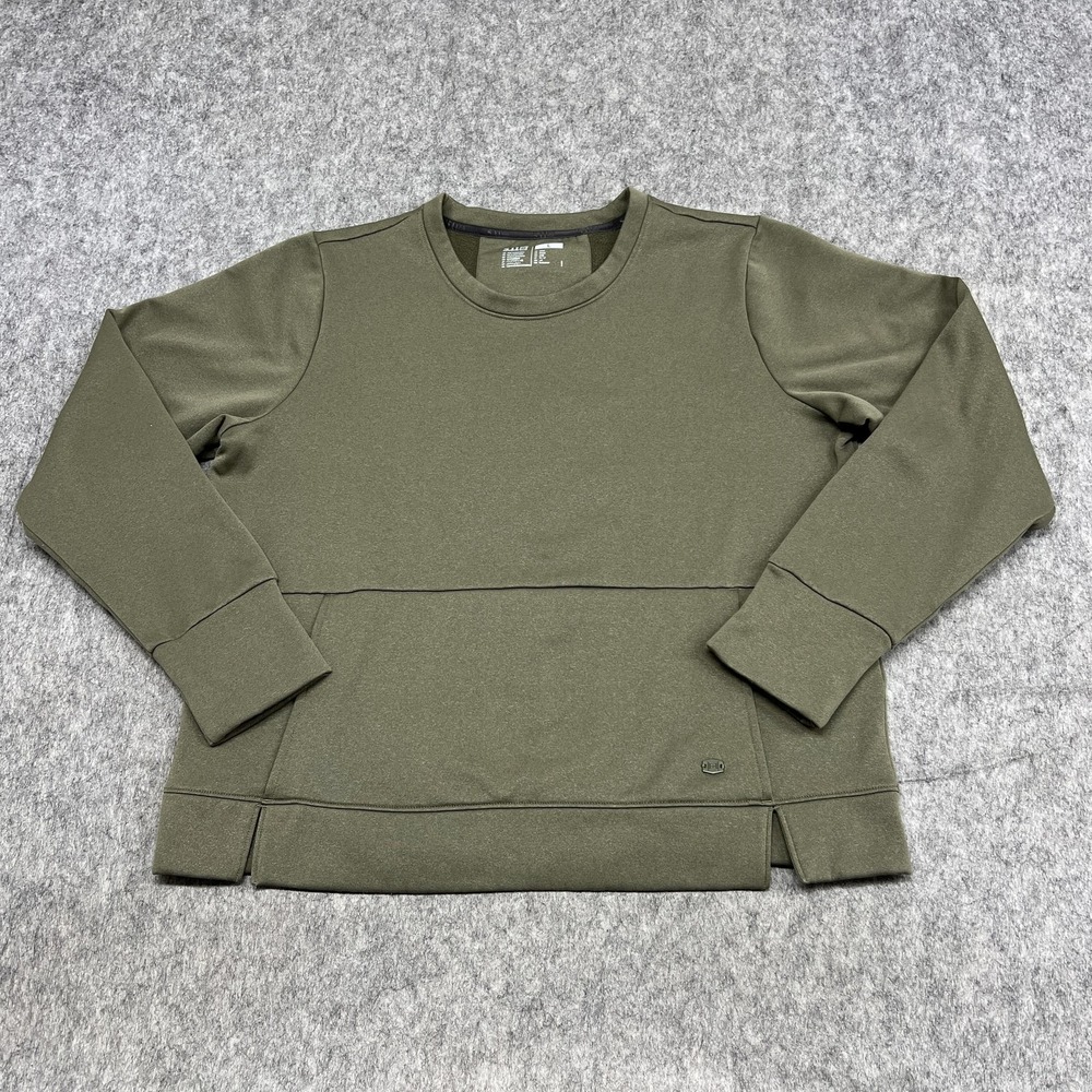 5.11 Tactical Sweatshirt Womens Large Green Fleece Crewneck Pullover Performance